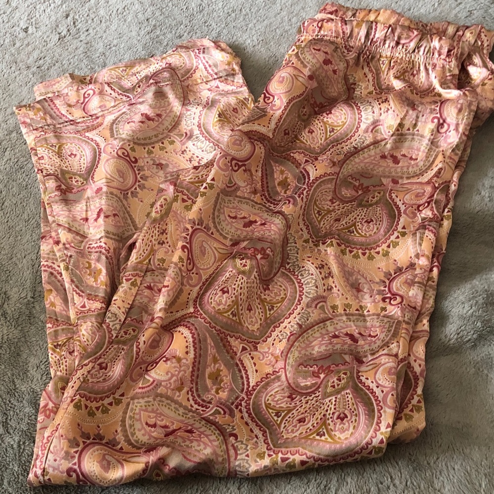 Dress Barn Pink Paisley Pajama Pants